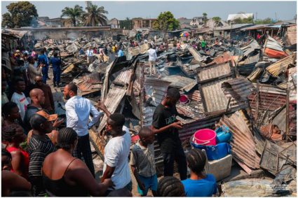 Incendie dans la nuit du 21 septembre à Kinshasa : plusieurs maisons détruites dans le camp Kabila a Lemba